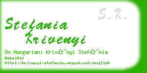 stefania krivenyi business card